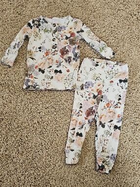 Girls Floral Long-Sleeve Set